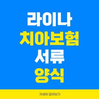 라이나 치아보험 서류 양식