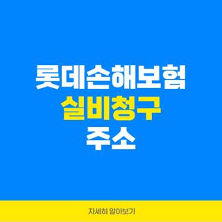 롯데손해보험 실비청구 주소
