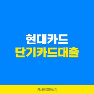 현대카드 단기카드대출