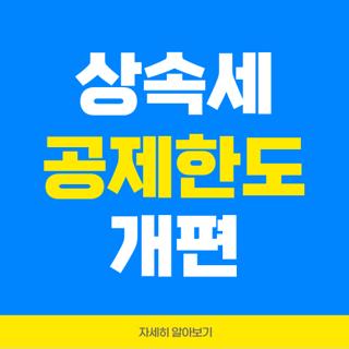 상속세 공제한도 개편